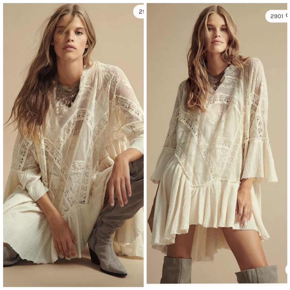 Free People Layered in Lace Swing Dress
